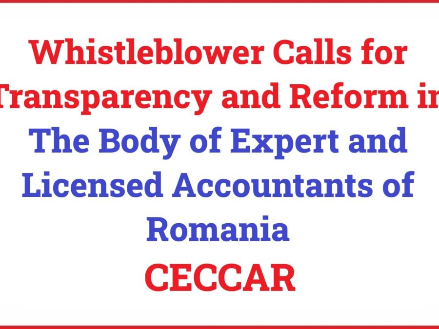 Whistleblower Calls for Transparency and Reform in CECCAR A Public Interpellation