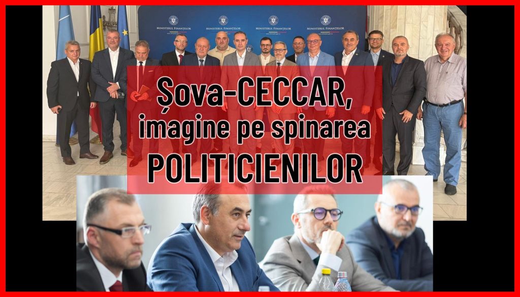 Robert Aurelian Șova de la CECCAR, afișându-se alături de ministrul Finanțelor Alexandru Nazare și alți politicieni