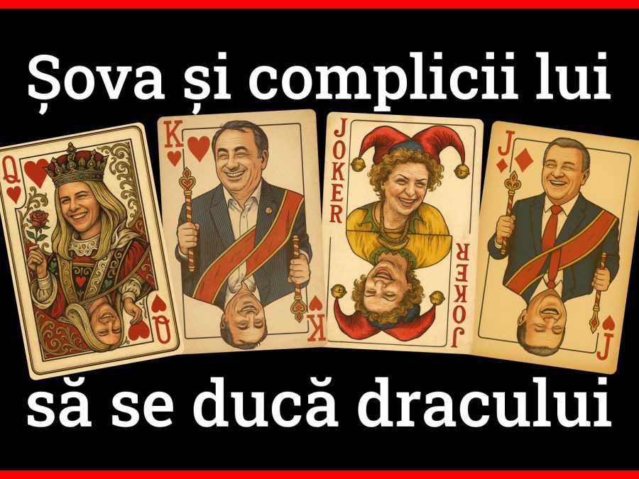 În imagine, Șova și complicii lui din CECCAR. Mesaj ironic despre corupție și abuz de putere.
