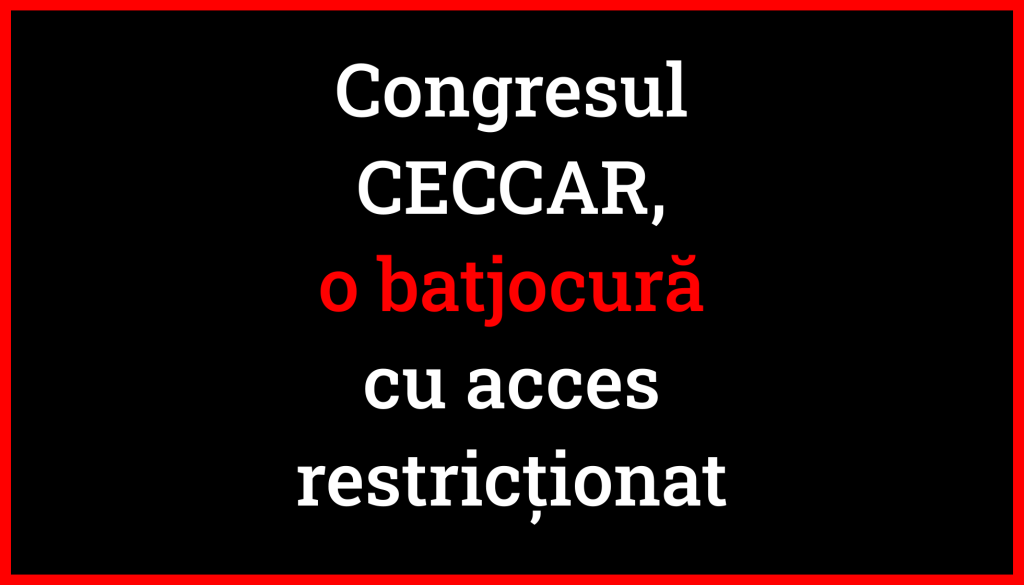 Congresul CECCAR o batjocură cu acces restricționat