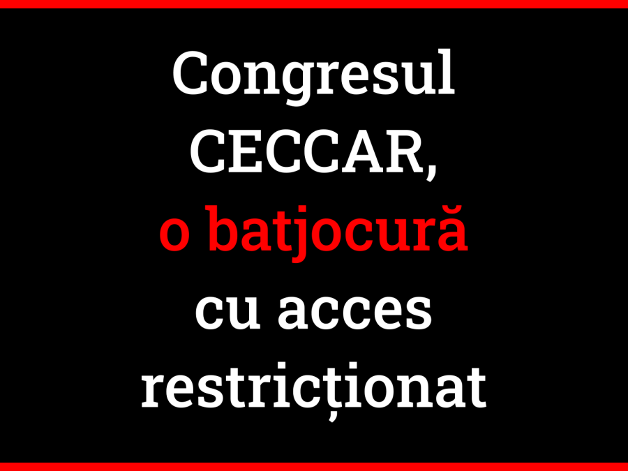Congresul CECCAR o batjocură cu acces restricționat